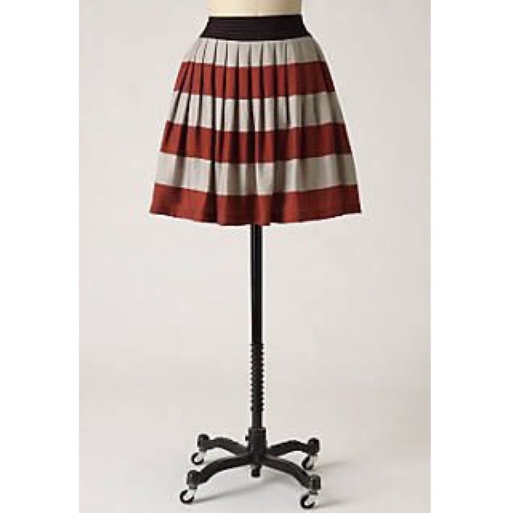 ANTHRO COREY LYNN CALTER | striped pleated skirt size 6